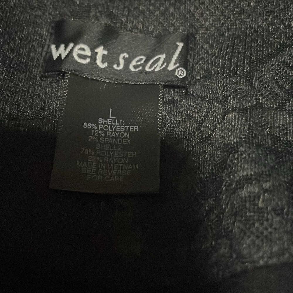 Wet Seal SZ L Black Floral Single Button Front Blazer - Picture 13 of 15